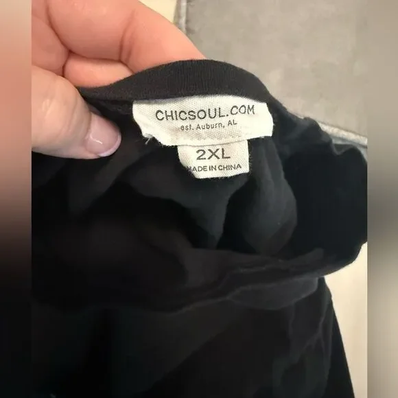 CHIC SOUL 2X WOMENS ROAR LOUDLY OVERSIZED TIGER BOYFRIEND TEE - Picture 2 of 10